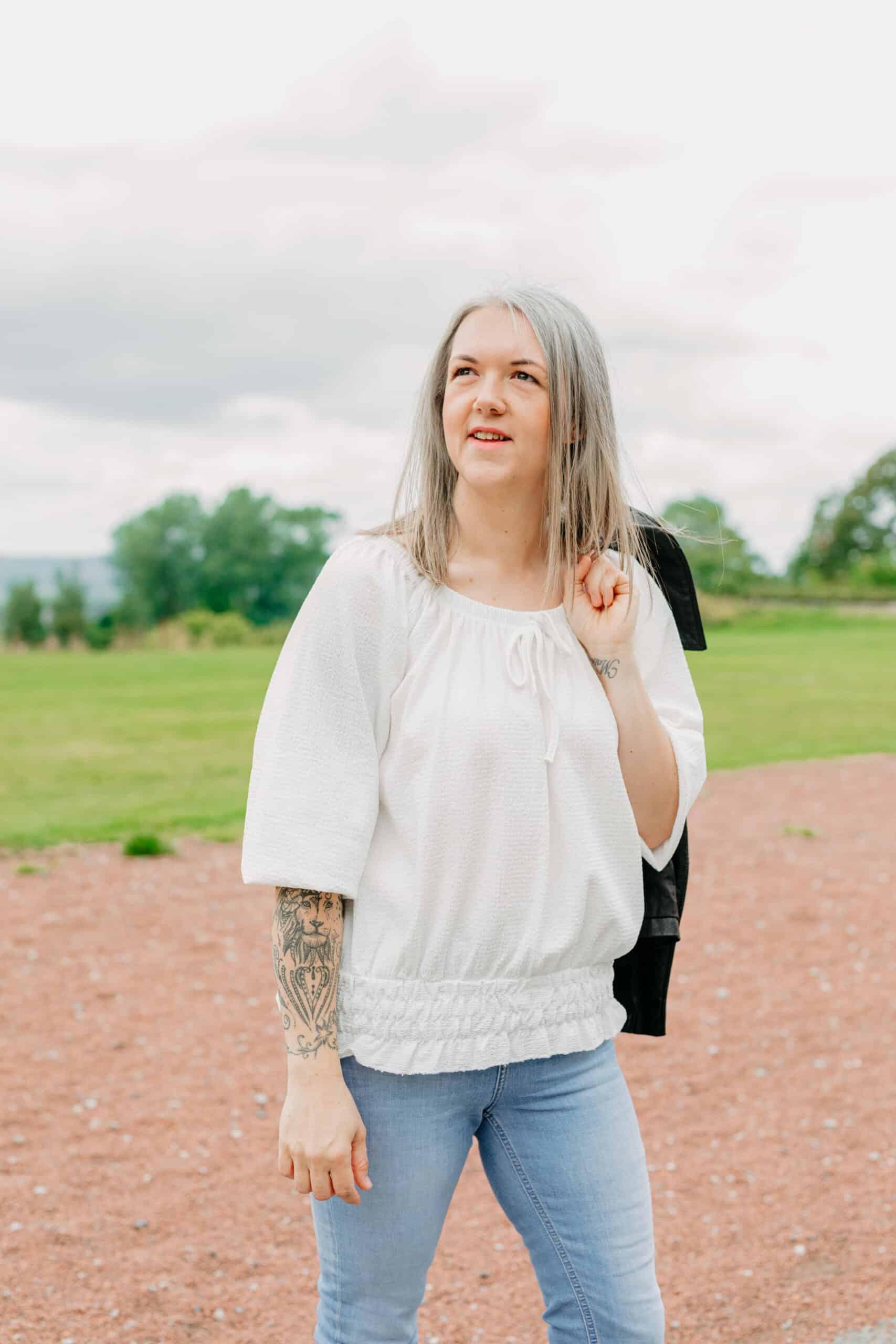 Danielle after her Allurion gastric Pill balloon treatment.